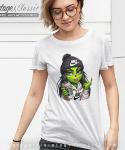 Nike Grinch Girl Drinking Coffee T Shirt