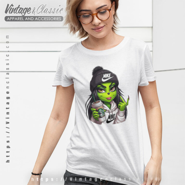 Nike Grinch Girl Drinking Coffee T Shirt Nike Grinch Girl Drinking Coffee T Shirt