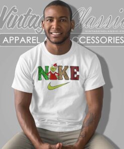 Nike Grinch Santa Parody Christmas T Shirt
