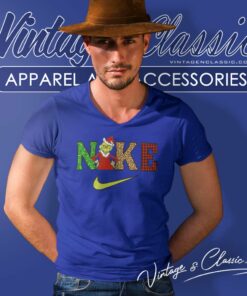 Nike Grinch Santa Parody Christmas V Neck TShirt