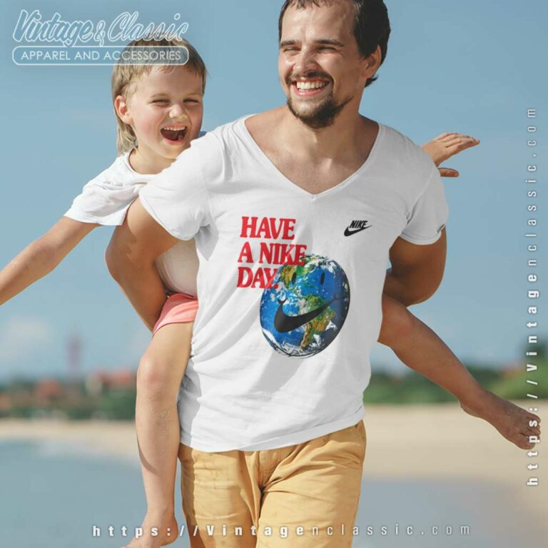 Nike Have Nike Day Smiley World V Neck TShirt Nike Have Nike Day Smiley World V Neck TShirt