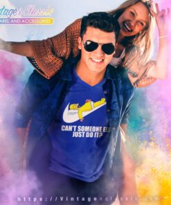 Nike Homer Simpson Cant Somebody Else Just Do It V Neck TShirt