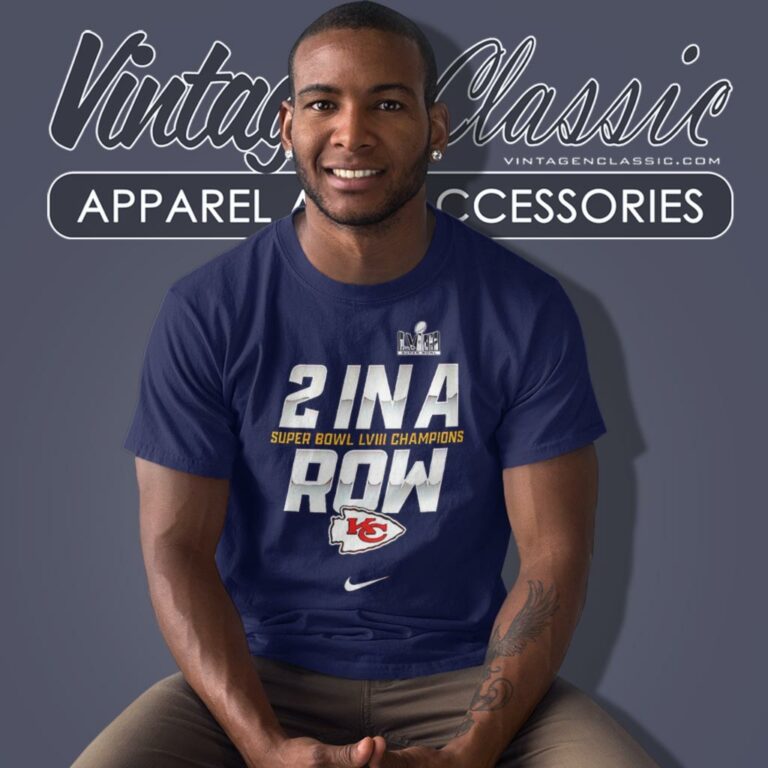 Nike Kansas City Chiefs Super Bowl Lviii Champ 2 In A Row T Shirt Nike Kansas City Chiefs Super Bowl Lviii Champ 2 In A Row T Shirt