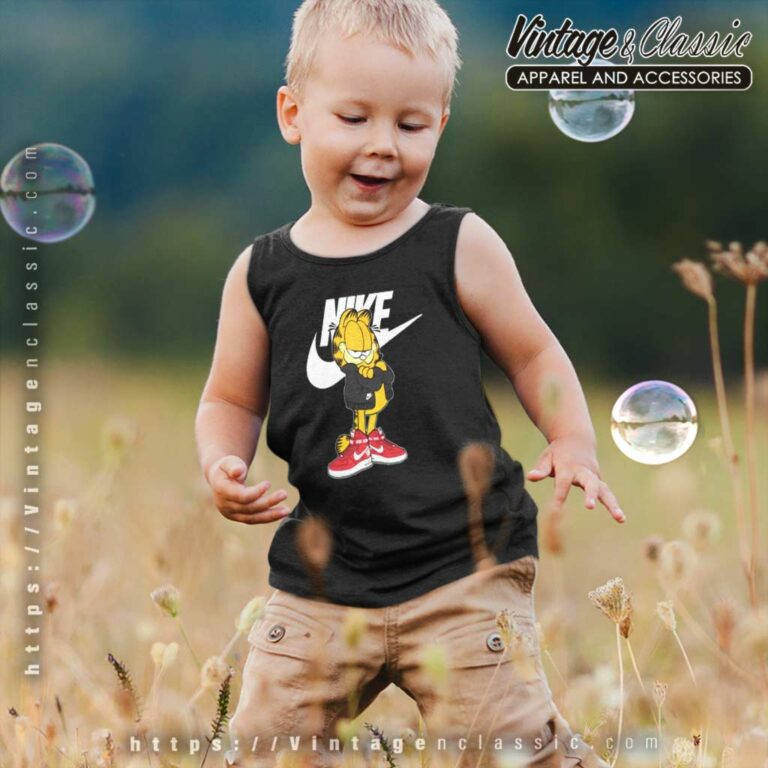Nike Logo And Garfield Kids Tank Top Racerback Nike Logo And Garfield Kids Tank Top Racerback