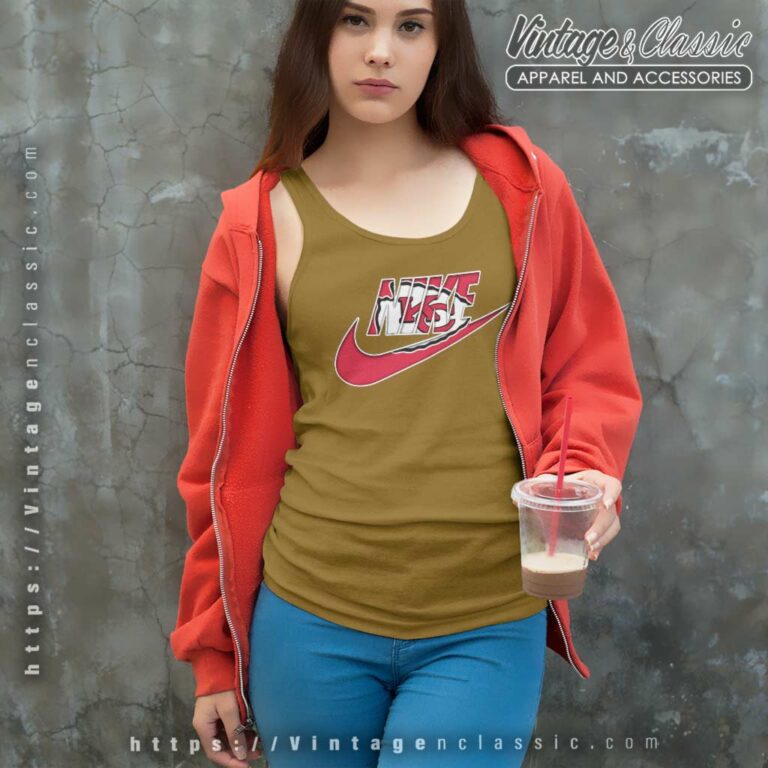 Nike Logo Kansas City Chiefs Tank Top Racerback Nike Logo Kansas City Chiefs Tank Top Racerback
