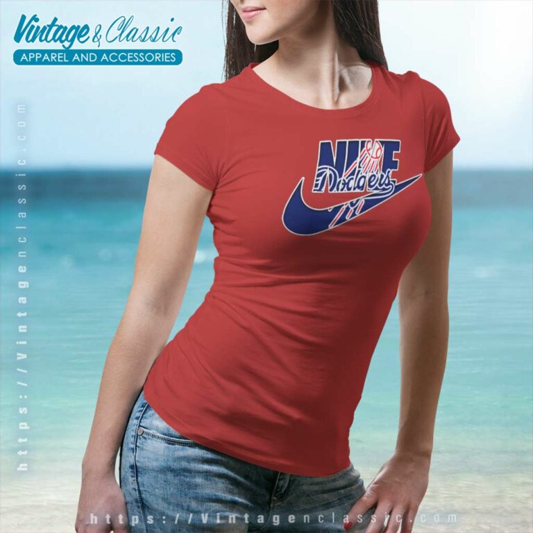 Nike Logo Los Angeles Dodgers Women TShirt Nike Logo Los Angeles Dodgers Women TShirt