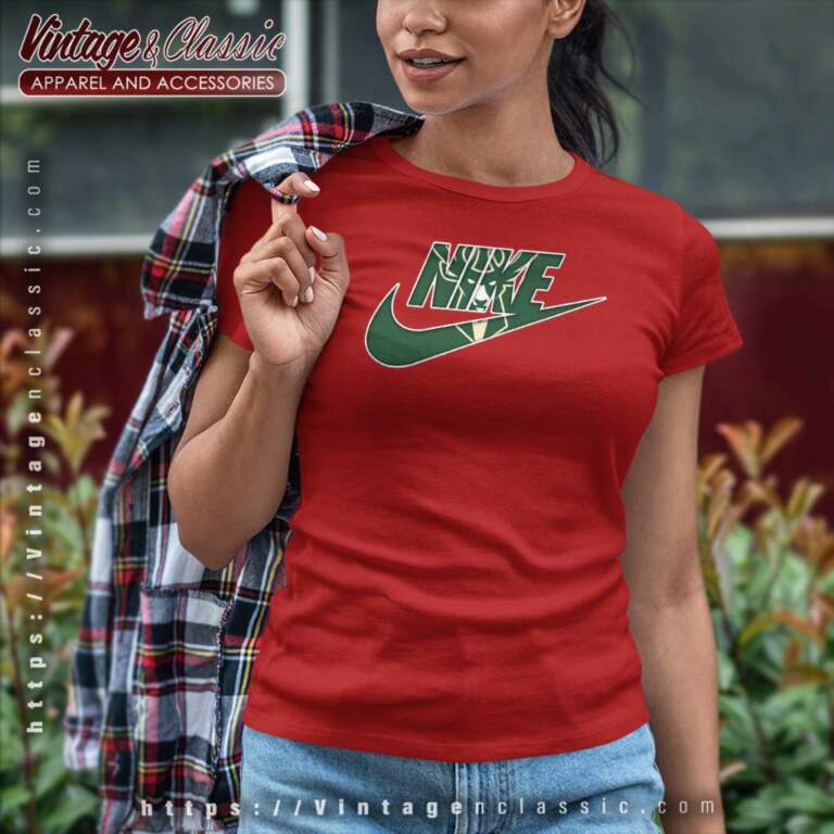 Nike Logo Milwaukee Bucks Women TShirt Nike Logo Milwaukee Bucks Women TShirt