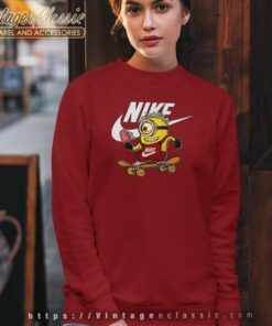 Nike Logo Minions Skateboard Funny Sweatshirt