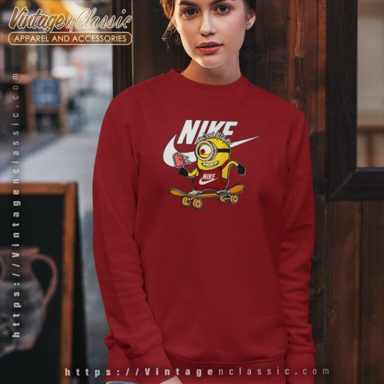 Nike Logo Minions Skateboard Funny Sweatshirt Nike Logo Minions Skateboard Funny Sweatshirt