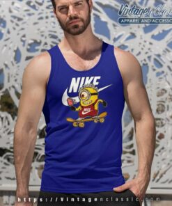 Nike Logo Minions Skateboard Funny Tank Top Racerback