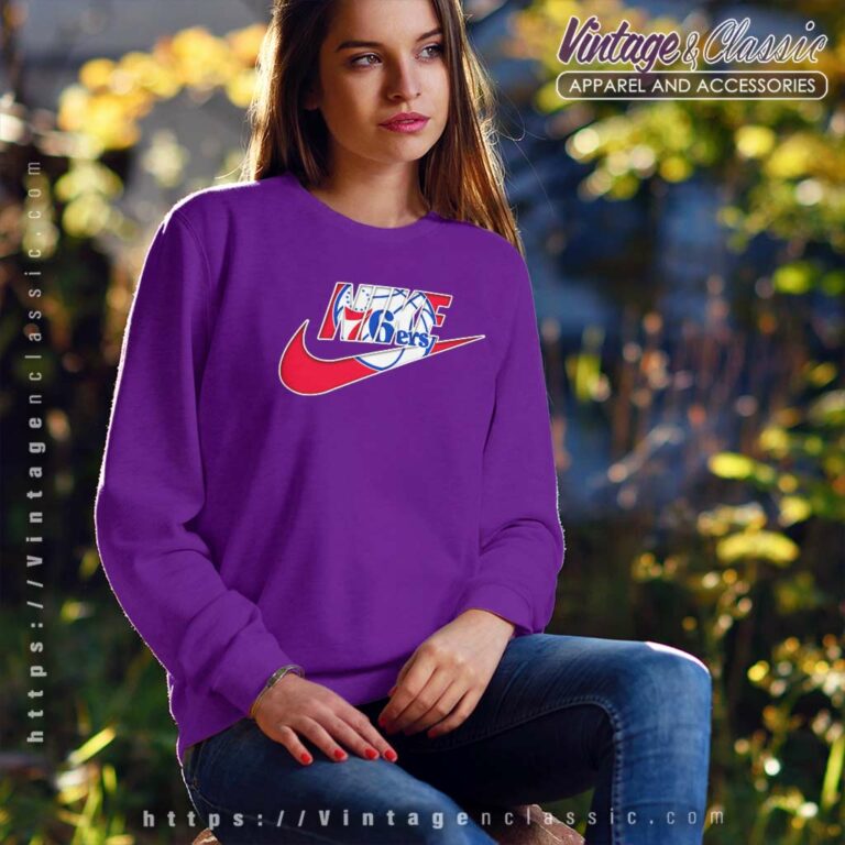 Nike Logo Philadelphia 76ers Sweatshirt Nike Logo Philadelphia 76ers Sweatshirt