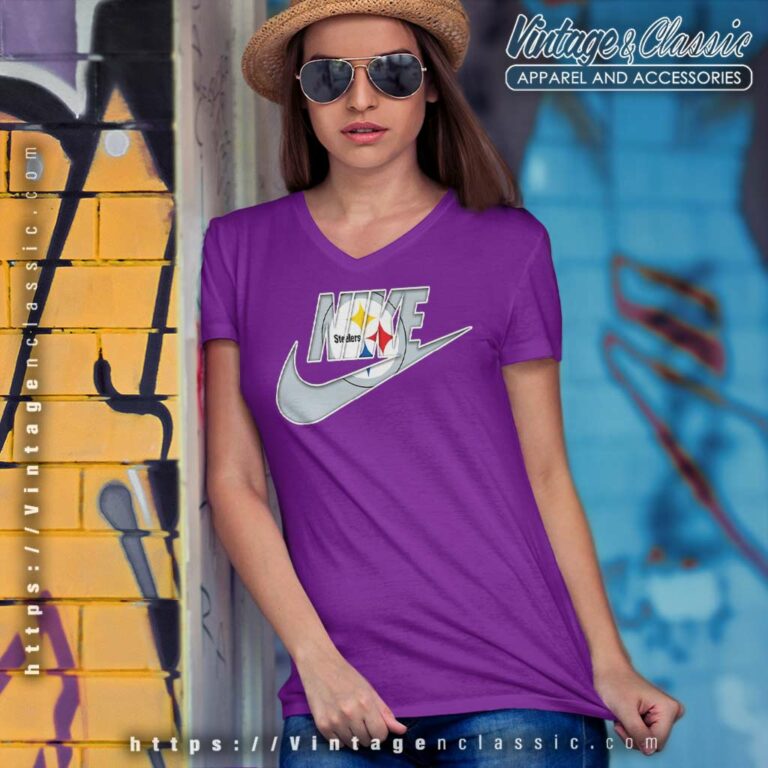 Nike Logo Pittsburgh Steelers V Neck TShirt Nike Logo Pittsburgh Steelers V Neck TShirt