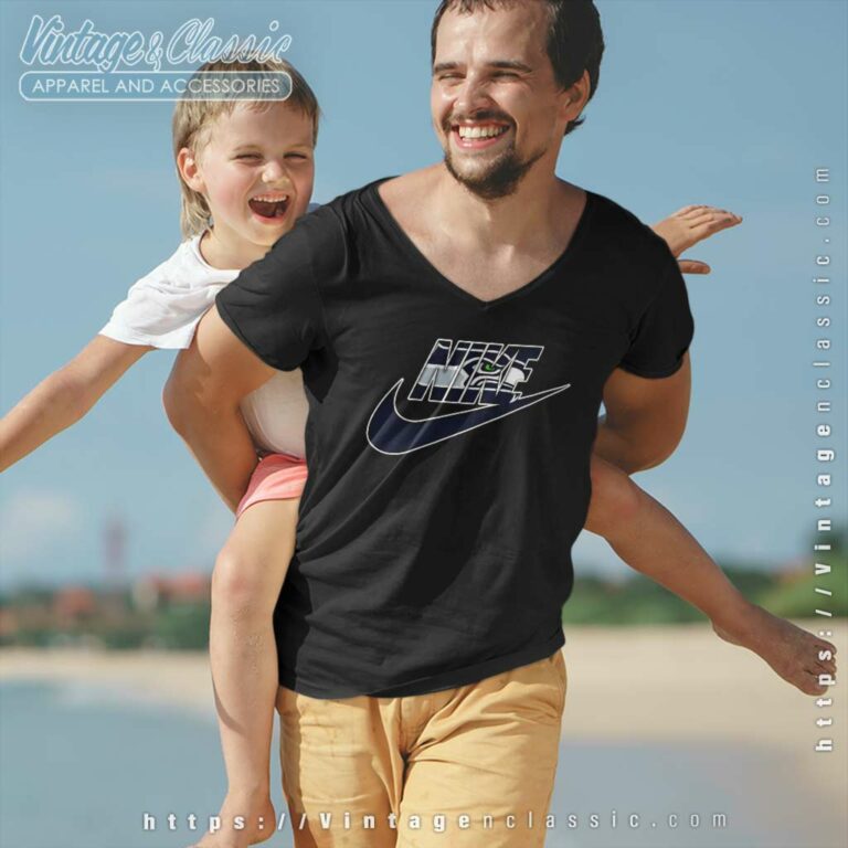 Nike Logo Seattle Seahawks V Neck TShirt Nike Logo Seattle Seahawks V Neck TShirt