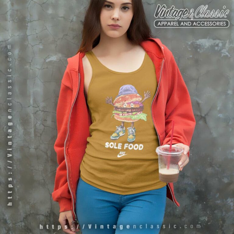 Nike Logo Sole Food Burger Tank Top Racerback Nike Logo Sole Food Burger Tank Top Racerback
