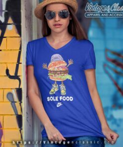 Nike Logo Sole Food Burger V Neck TShirt