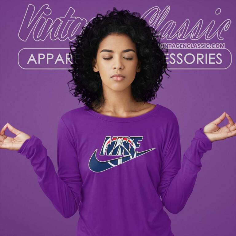 Nike Logo Washington Wizards Long Sleeve Tee Nike Logo Washington Wizards Long Sleeve Tee