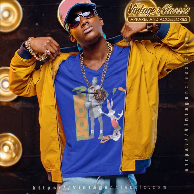 Nike Michael Jordan Bugs Bunny Whats Up Jock V Neck TShirt Nike Michael Jordan Bugs Bunny Whats Up Jock V Neck TShirt