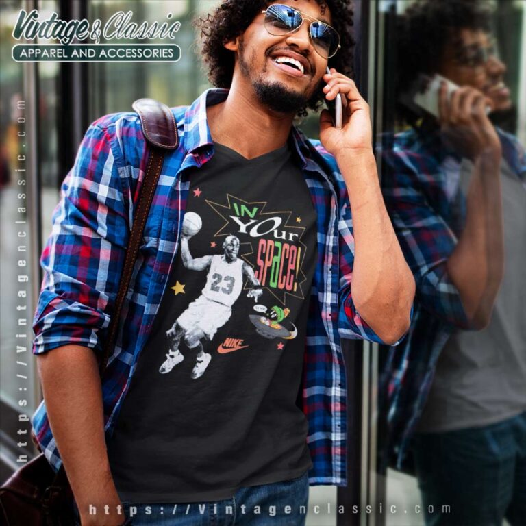 Nike Marvin The Martian Michael Jordan In Your Space V Neck TShirt Nike Marvin The Martian Michael Jordan In Your Space V Neck TShirt