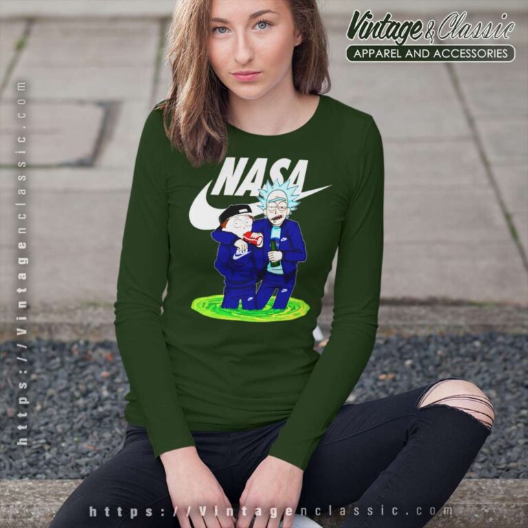 Nike Nasa Rick Morty Funny Long Sleeve Tee Nike Nasa Rick Morty Funny Long Sleeve Tee