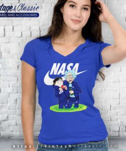 Nike Nasa Rick Morty Funny V Neck TShirt