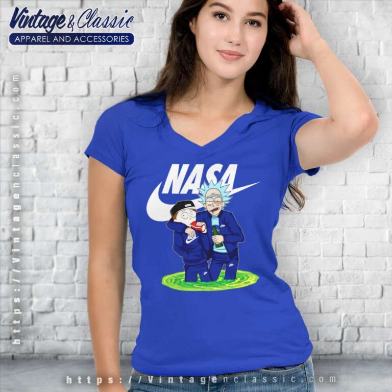 Nike Nasa Rick Morty Funny V Neck TShirt Nike Nasa Rick Morty Funny V Neck TShirt
