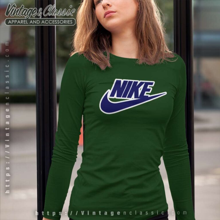 Nike Navy Blue Logo Long Sleeve Tee Nike Navy Blue Logo Long Sleeve Tee
