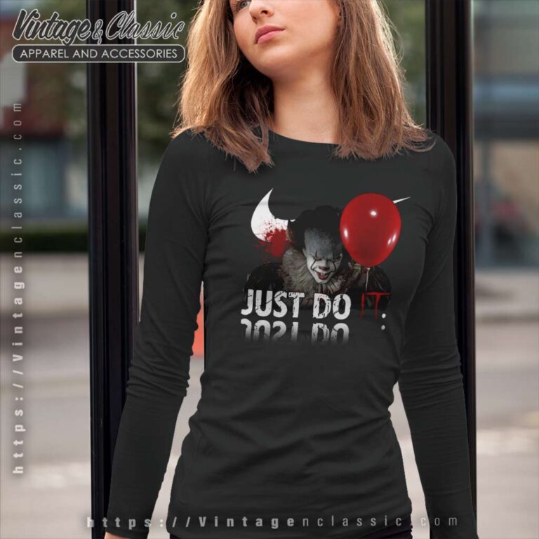 Nike Pennywise Just Do It Halloween Long Sleeve Tee Nike Pennywise Just Do It Halloween Long Sleeve Tee