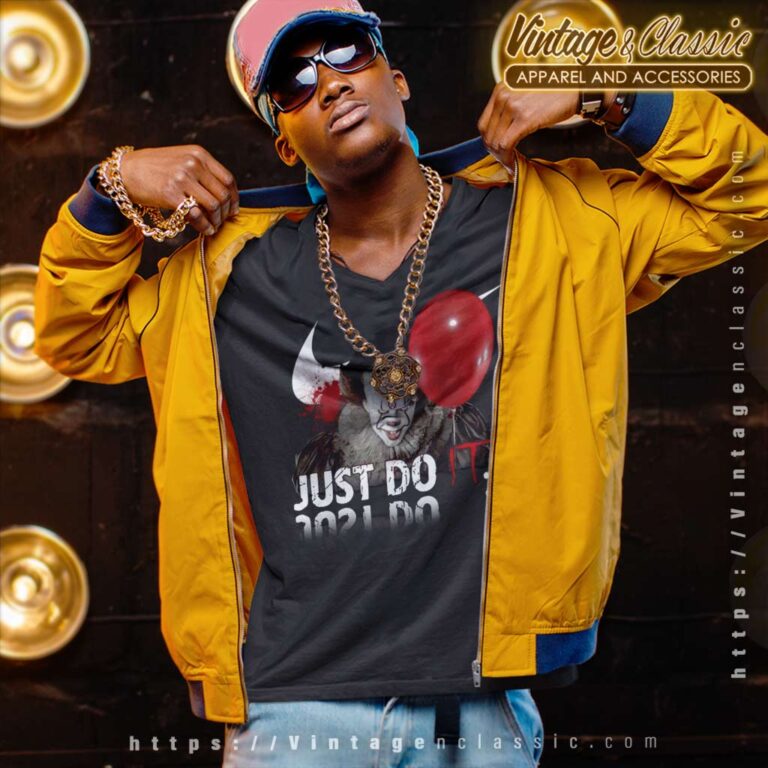 Nike Pennywise Just Do It Halloween V Neck TShirt Nike Pennywise Just Do It Halloween V Neck TShirt