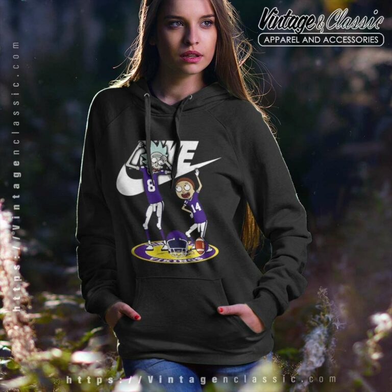 Nike Rick And Morty Minnesota Vikings Hoodie Nike Rick And Morty Minnesota Vikings Hoodie