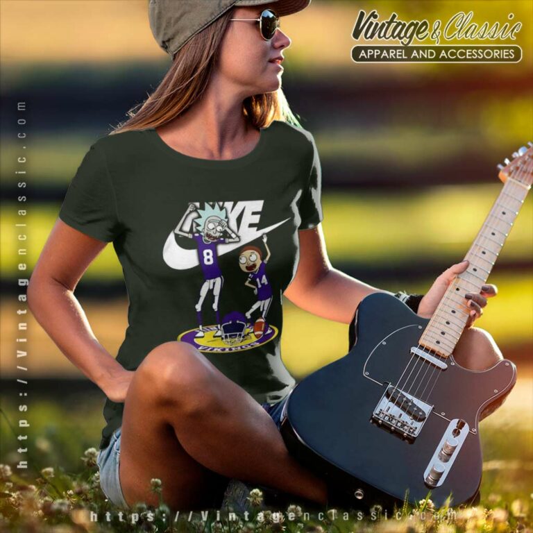 Nike Rick And Morty Minnesota Vikings Women TShirt Nike Rick And Morty Minnesota Vikings Women TShirt