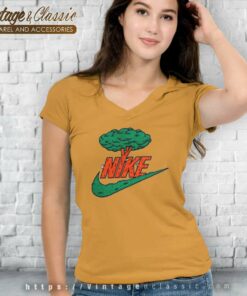 Nike Shaped Tree Trunk Logo V Neck TShirt