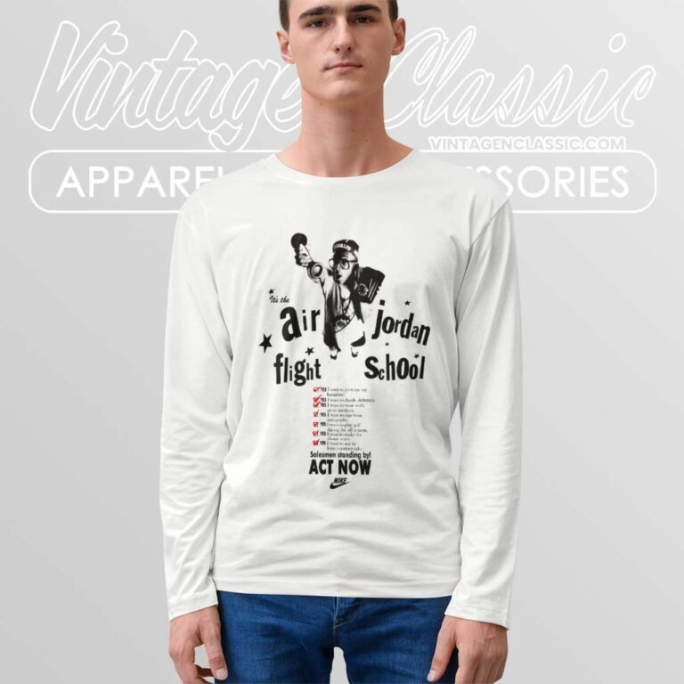 Nike Spike Lee Air Jordan Flight School Michael Jordan Long Sleeve Tee Nike Spike Lee Air Jordan Flight School Michael Jordan Long Sleeve Tee