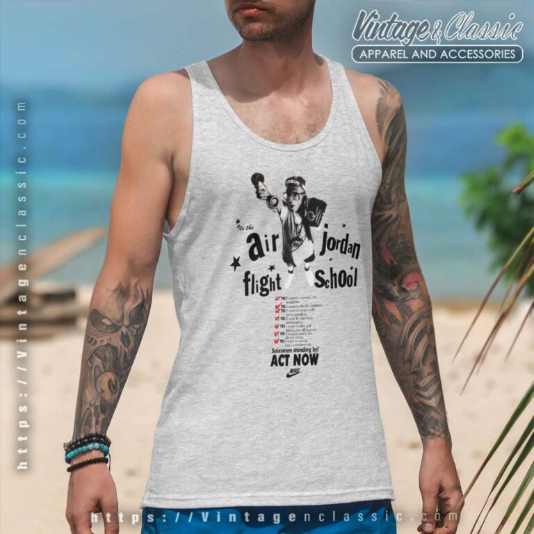 Nike Spike Lee Air Jordan Flight School Michael Jordan Tank Top Racerback Nike Spike Lee Air Jordan Flight School Michael Jordan Tank Top Racerback