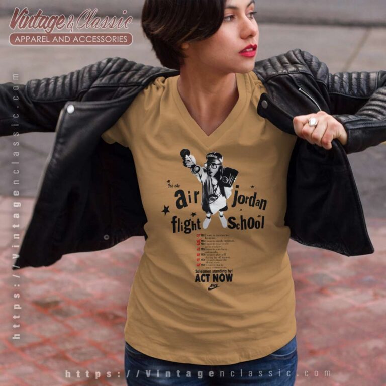 Nike Spike Lee Air Jordan Flight School Michael Jordan V Neck TShirt Nike Spike Lee Air Jordan Flight School Michael Jordan V Neck TShirt