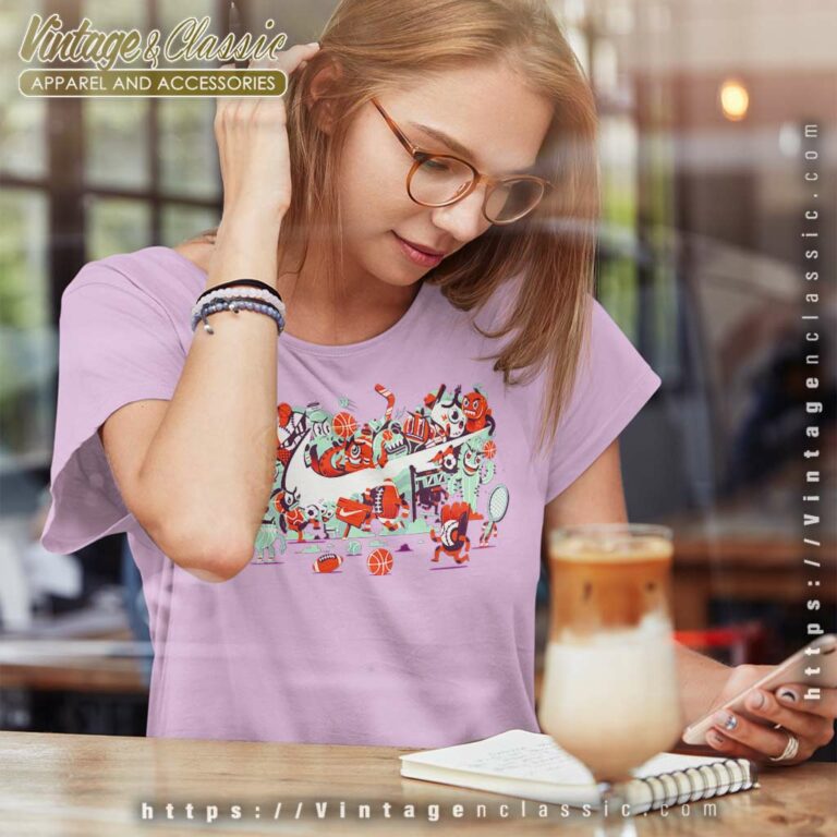 Nike Swoosh Cartoon Women TShirt Nike Swoosh Cartoon Women TShirt