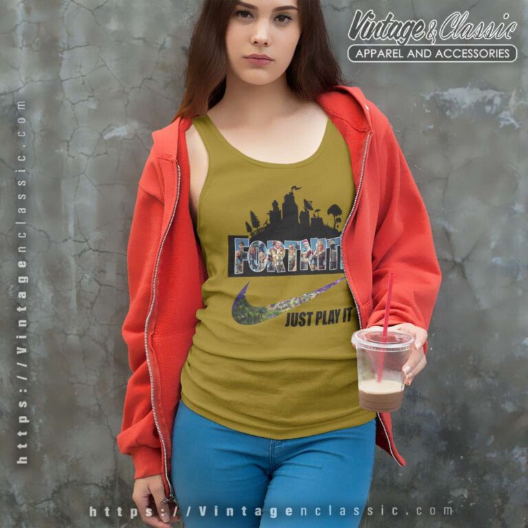 Nike Swoosh Logo Fortnite Just Play It Tank Top Racerback Nike Swoosh Logo Fortnite Just Play It Tank Top Racerback