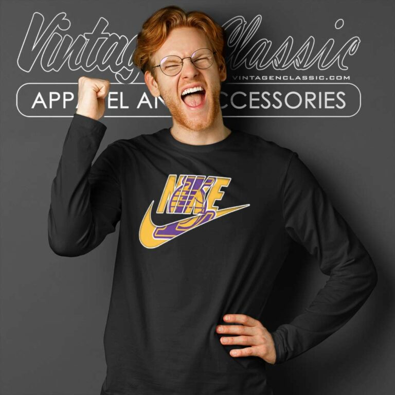 Nike Swoosh Los Angeles Lakers Long Sleeve Tee Nike Swoosh Los Angeles Lakers Long Sleeve Tee