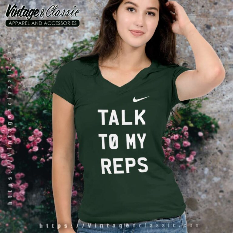 Nike Talk To My Reps Graphic V Neck TShirt Nike Talk To My Reps Graphic V Neck TShirt