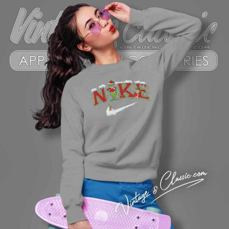 Nike X Grinch Snowman Christmas Sweatshirt Nike X Grinch Snowman Christmas Sweatshirt