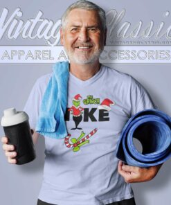 Nike X The Grinch Santa Christmas Parody V Neck TShirt