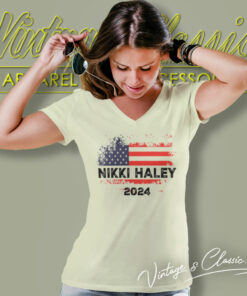 Nikki Haley 2024 Shirt Presidential Election V Neck TShirt