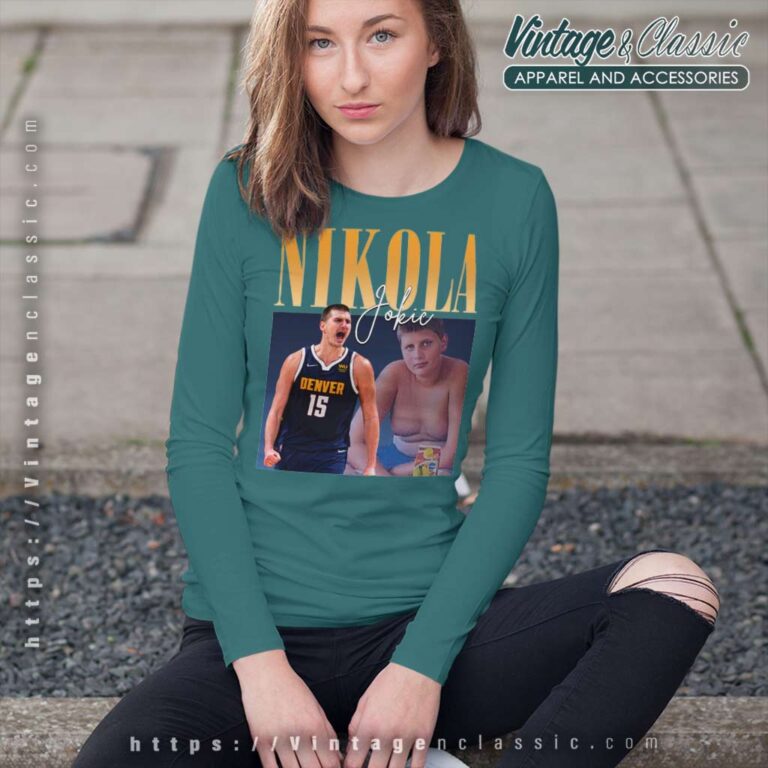 Nikola Joker 15 Denver Nuggets Long Sleeve Tee Nikola Joker 15 Denver Nuggets Long Sleeve Tee