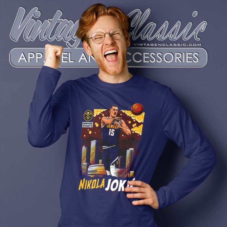 Nikola Jokic Art Nba Player Long Sleeve Tee Nikola Jokic Art Nba Player Long Sleeve Tee