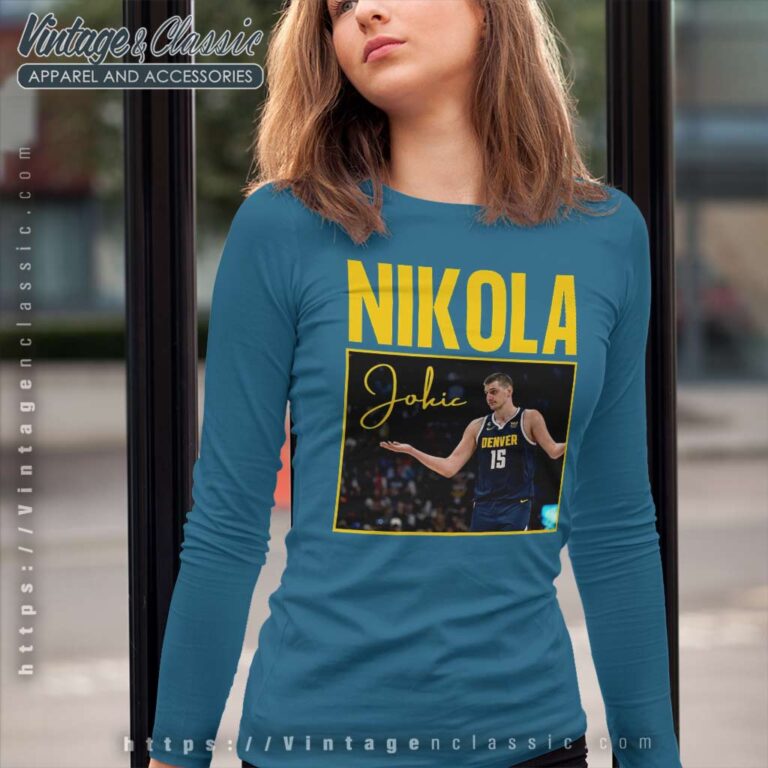 Nikola Jokic Denver Nuggets Long Sleeve Tee Nikola Jokic Denver Nuggets Long Sleeve Tee