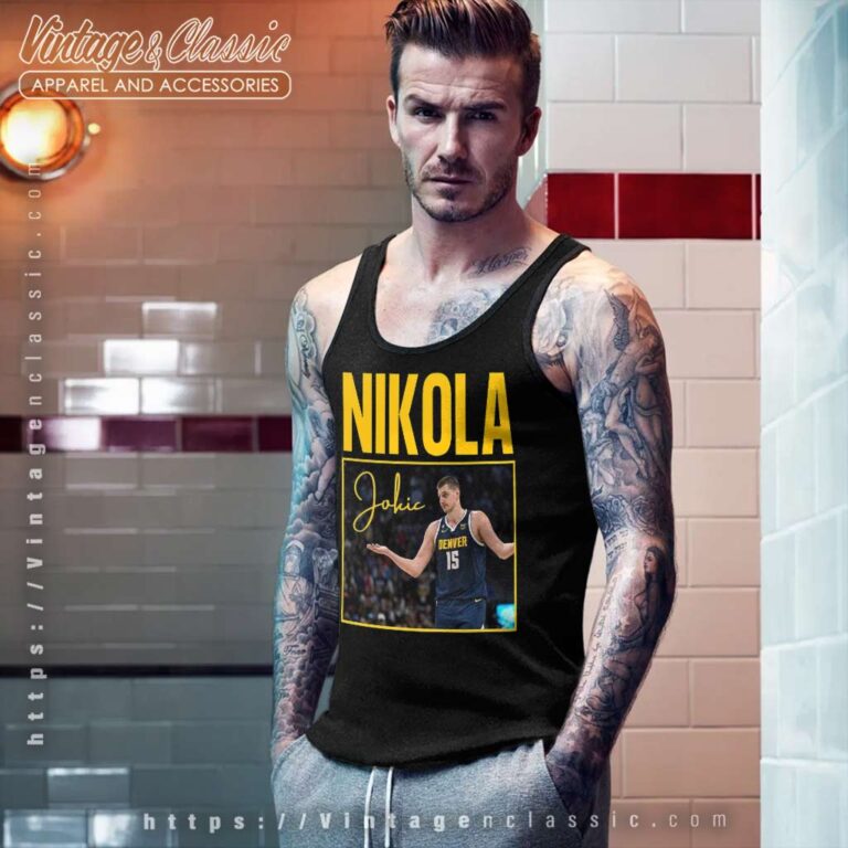 Nikola Jokic Denver Nuggets Tank Top Racerback Nikola Jokic Denver Nuggets Tank Top Racerback