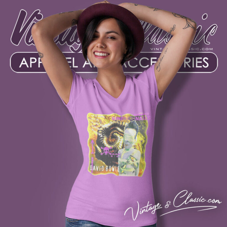 Nine Inch Nails David Bowie V Neck TShirt Nine Inch Nails David Bowie V Neck TShirt