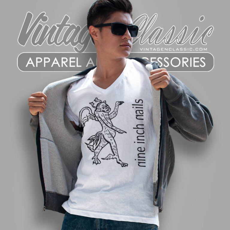 Nine Inch Nails Devil V Neck TShirt Nine Inch Nails Devil V Neck TShirt