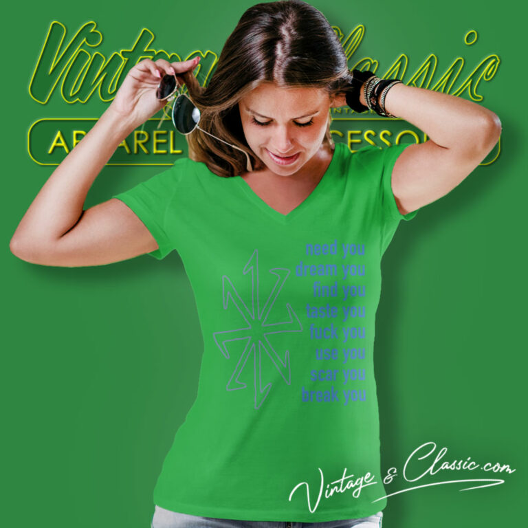 Nine Inch Nails Eraser V Neck TShirt Nine Inch Nails Eraser V Neck TShirt