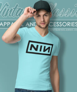 Nine Inch Nails Logo Shirt 5 Nine Inch Nails Logo V Neck TShirt