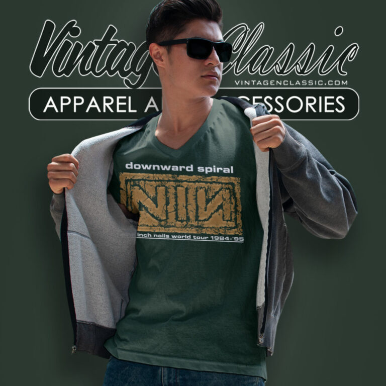 Nine Inch Nails Nin World Tour V Neck TShirt Nine Inch Nails Nin World Tour V Neck TShirt